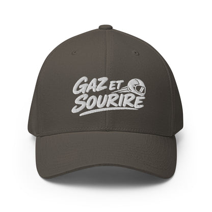 Casquette Casquette, brodée « Gaz et sourire », en Rouge, vue de face, image 8