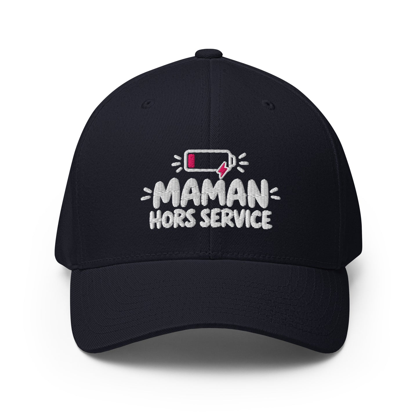 Casquette Casquette, brodée « Maman hors service », en Bleu Marine Foncé, vue de face, image 11