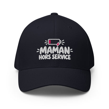 Casquette Casquette, brodée « Maman hors service », en Bleu Marine Foncé, vue de face, image 11