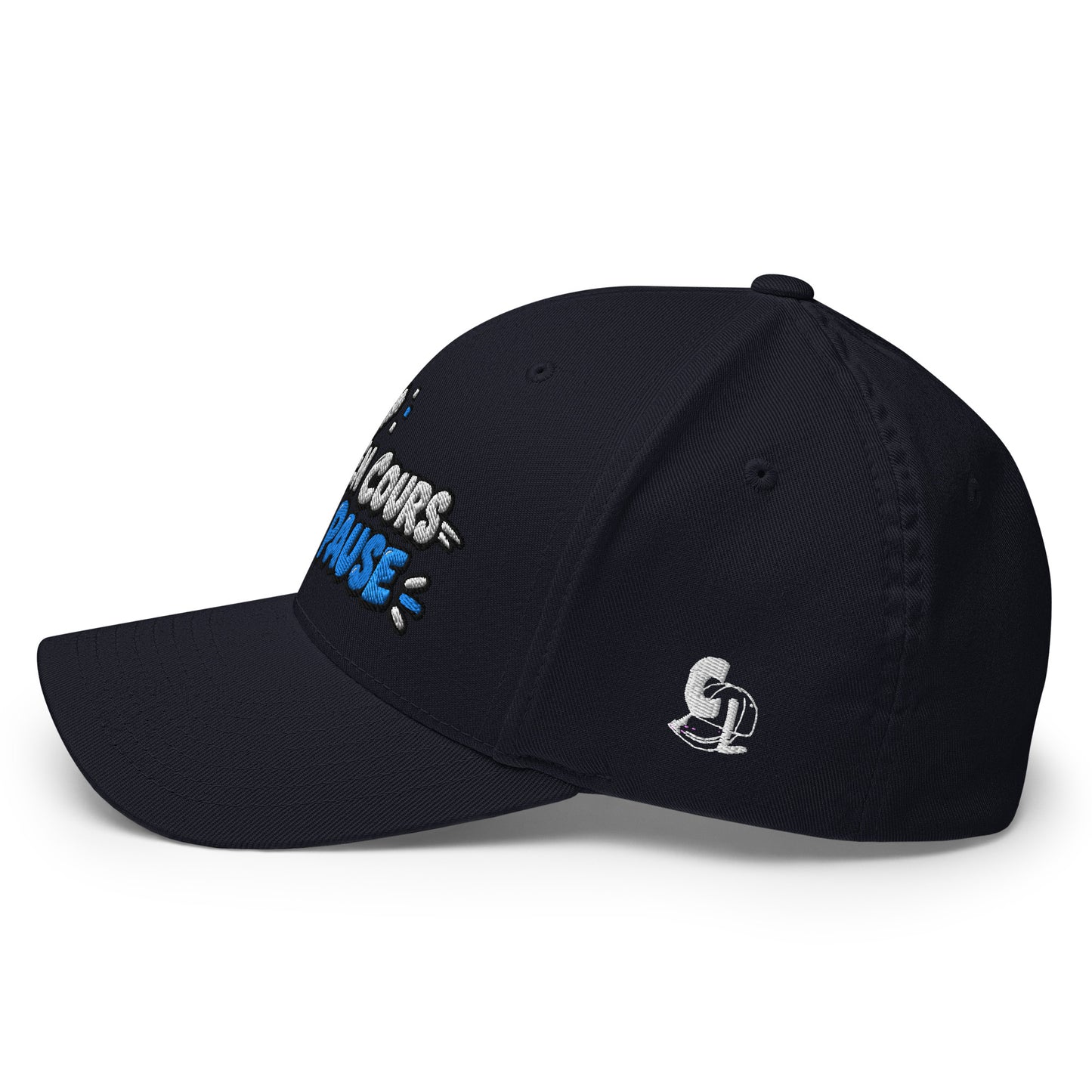 Casquette Casquette, brodée « Partie en cours, vie en pause », en Bleu Marine Foncé, vue arrière, image 19