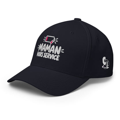 Casquette Casquette, brodée « Maman hors service », en Bleu Marine Foncé, vue de trois quarts, image 19