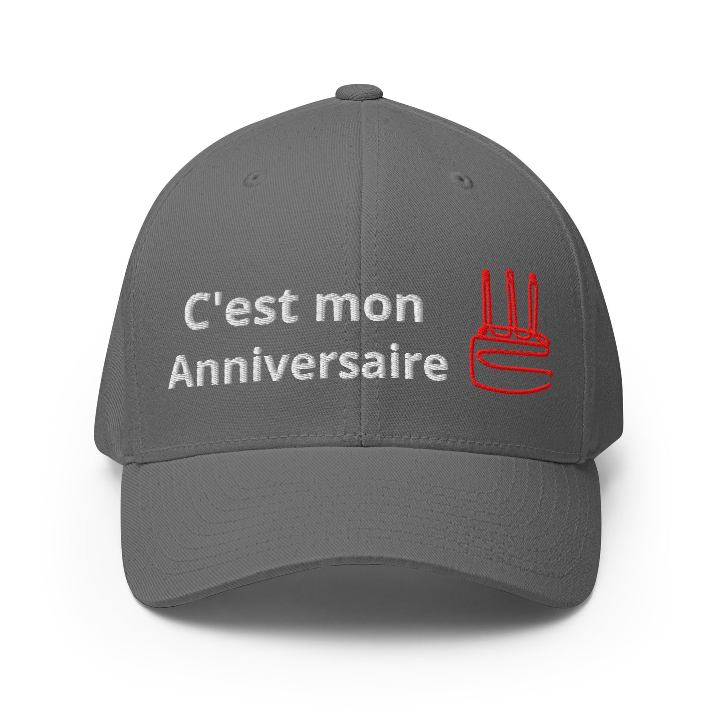 Casquette Baseball, brodée « C'est mon anniversaire », vue de face, image 4