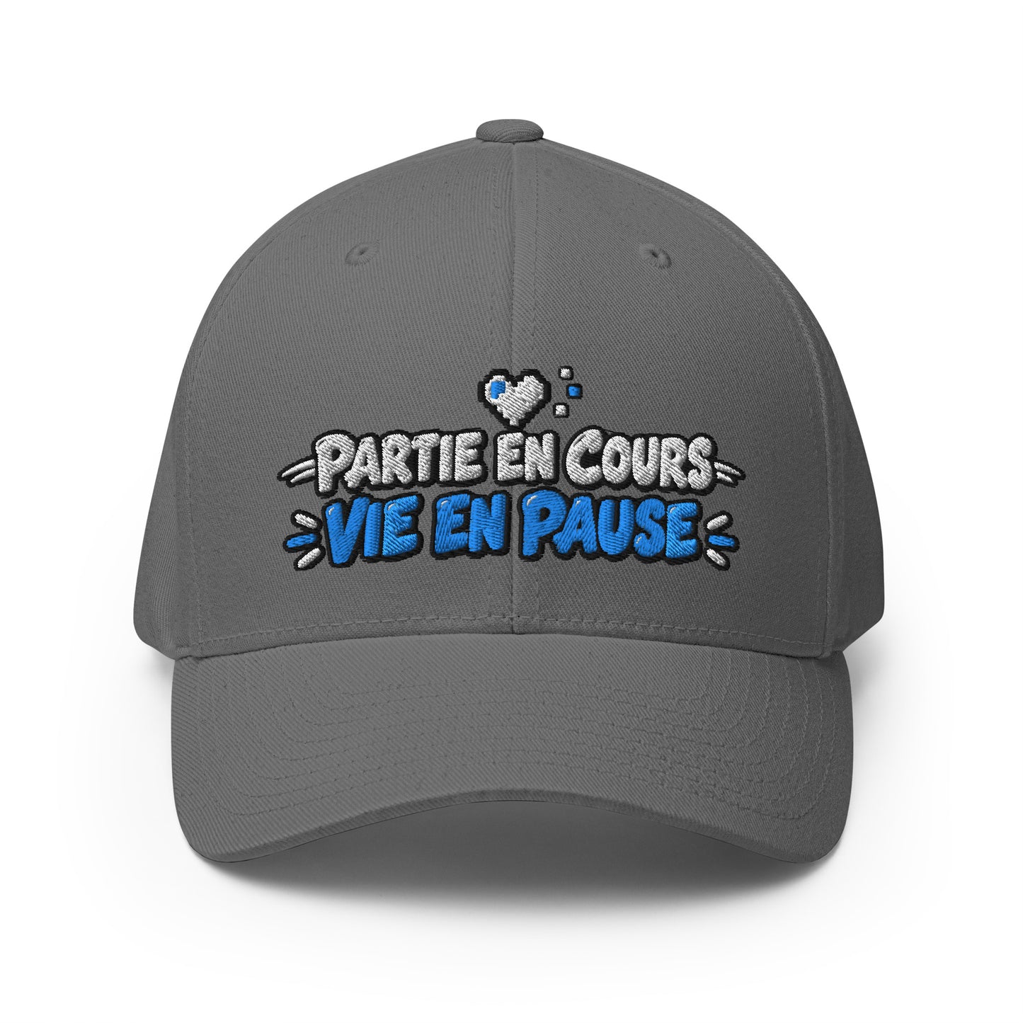 Casquette Casquette, brodée « Partie en cours, vie en pause », en Rouge, vue de face, image 5