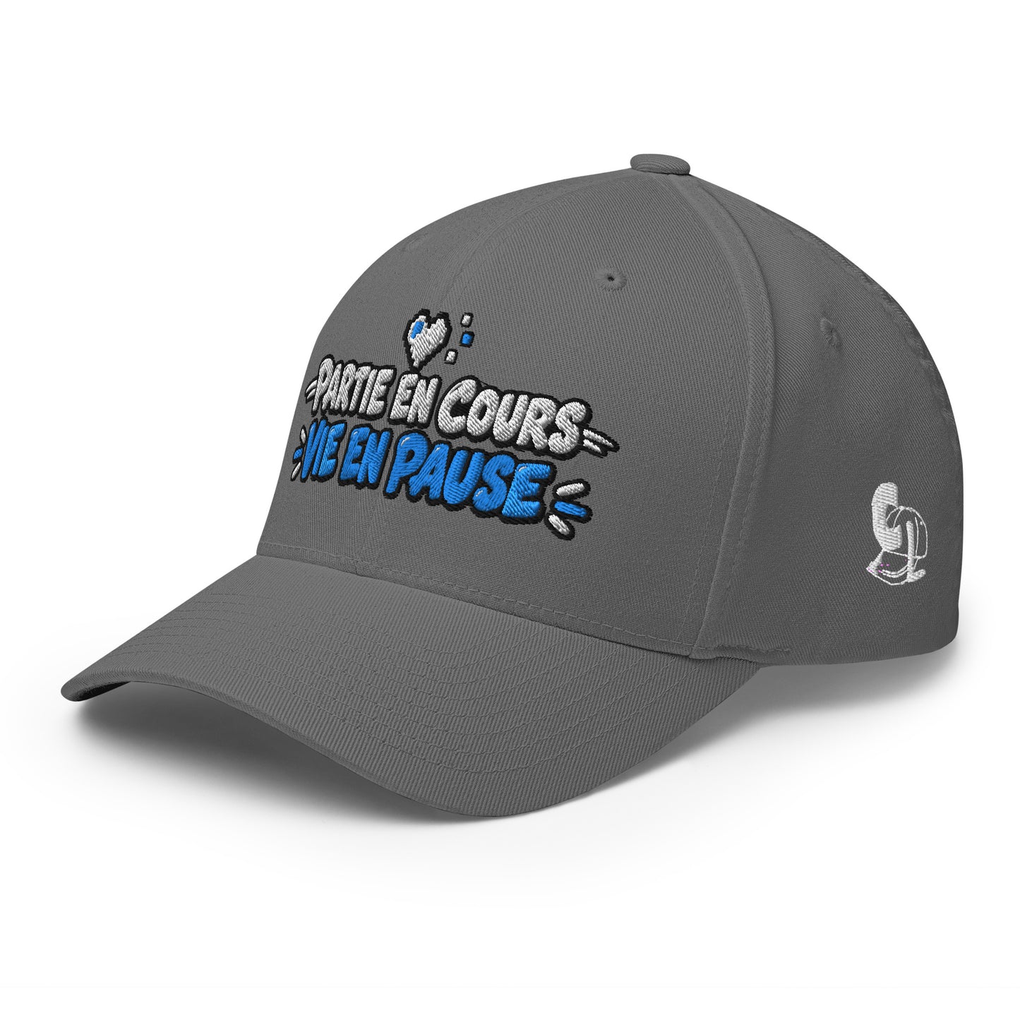Casquette Casquette, brodée « Partie en cours, vie en pause », en Rouge, vue de trois quarts, image 55