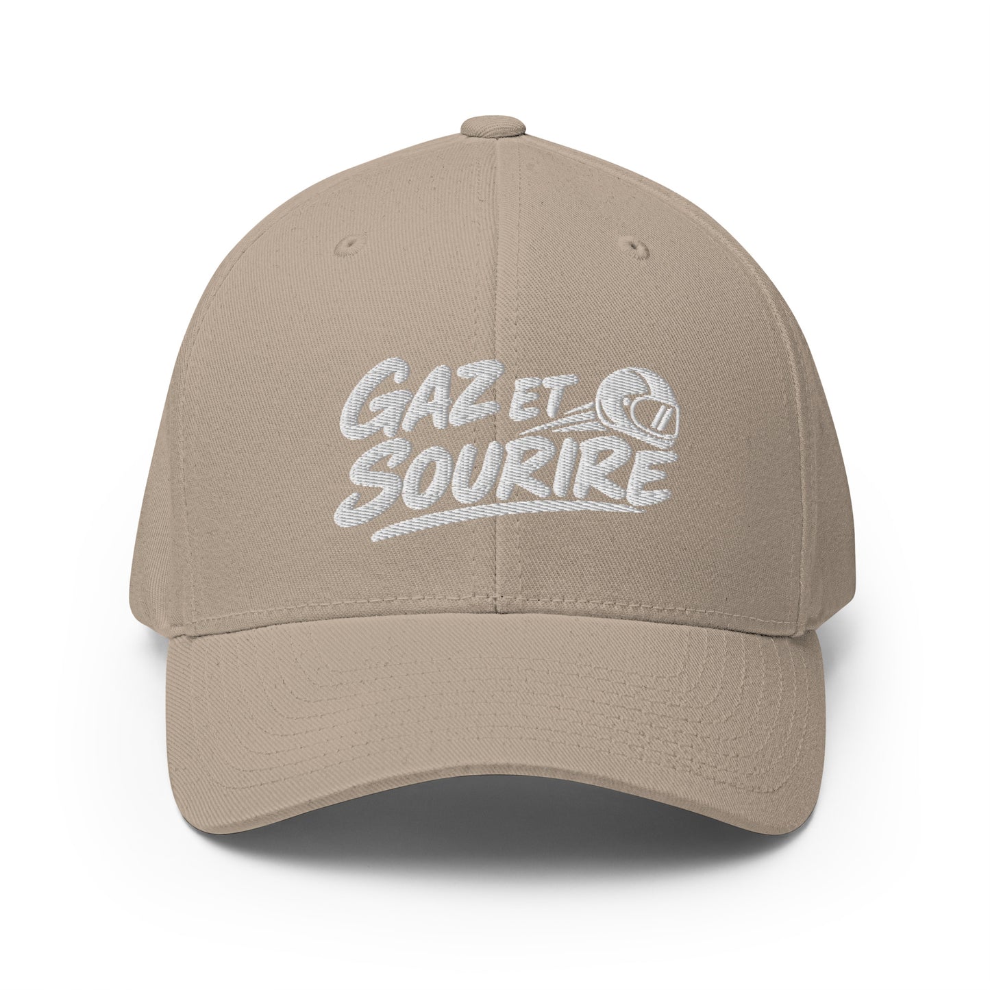 Casquette Casquette, brodée « Gaz et sourire », en Rouge, vue de face, image 6