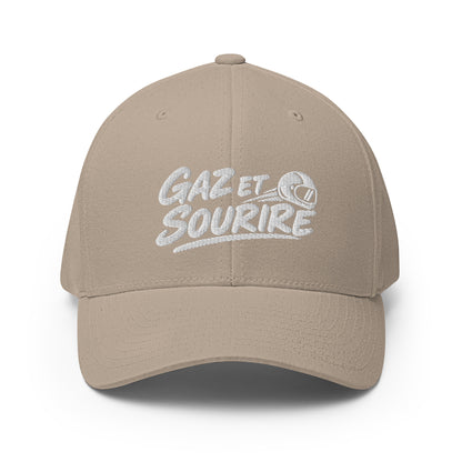 Casquette Casquette, brodée « Gaz et sourire », en Rouge, vue de face, image 6