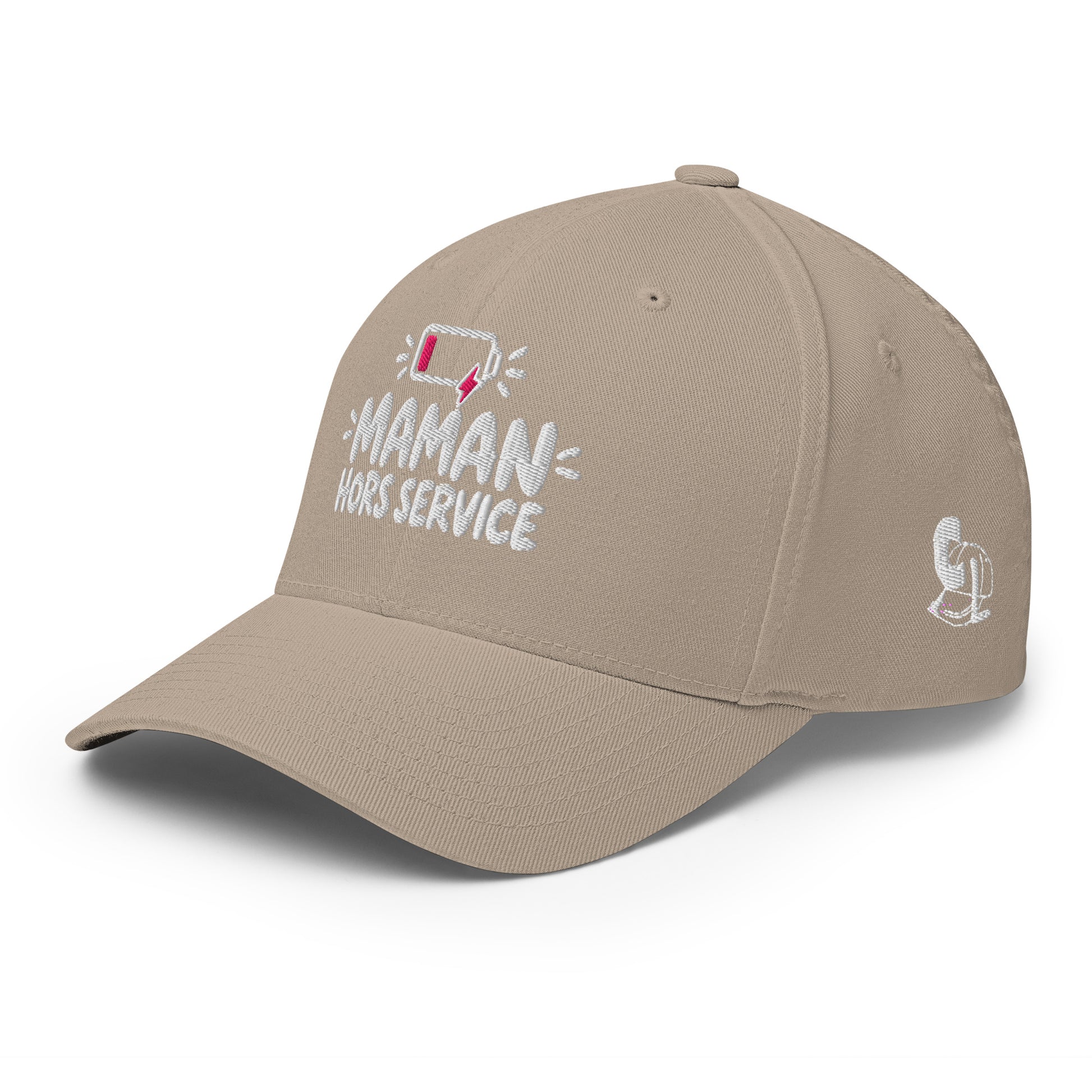 Casquette Casquette, brodée « Maman hors service », en Rouge, vue de trois quarts, image 59