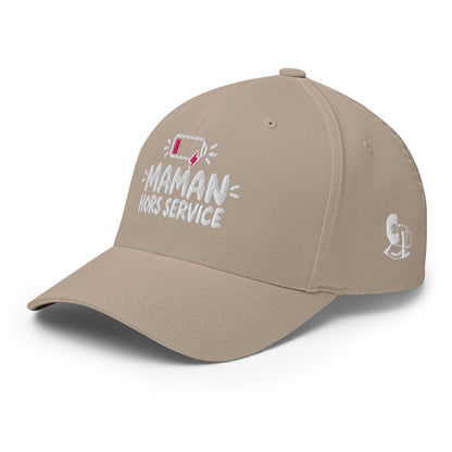 Casquette Casquette, brodée « Maman hors service », en Rouge, vue de trois quarts, image 59