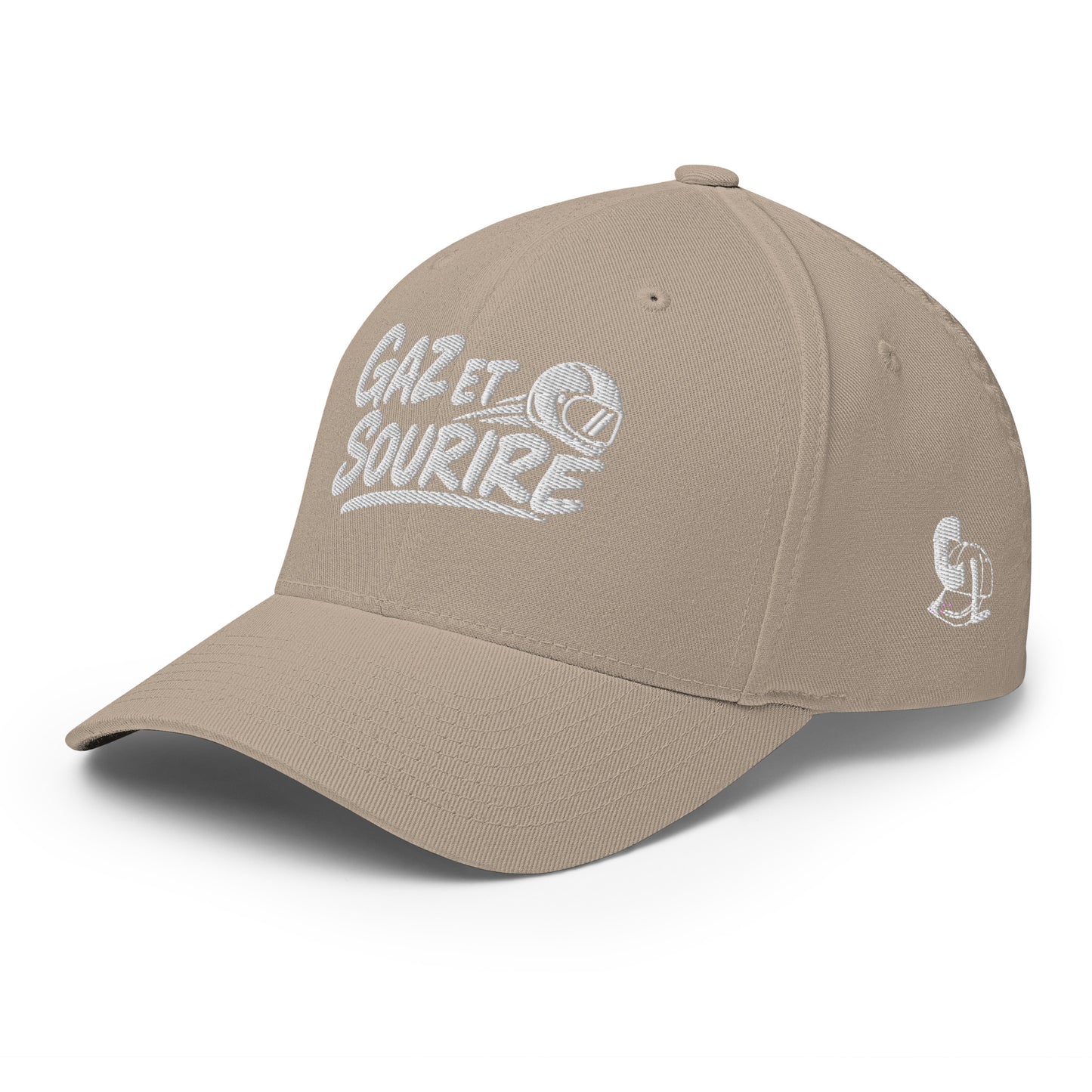 Casquette Casquette, brodée « Gaz et sourire », en Rouge, vue de trois quarts, image 59
