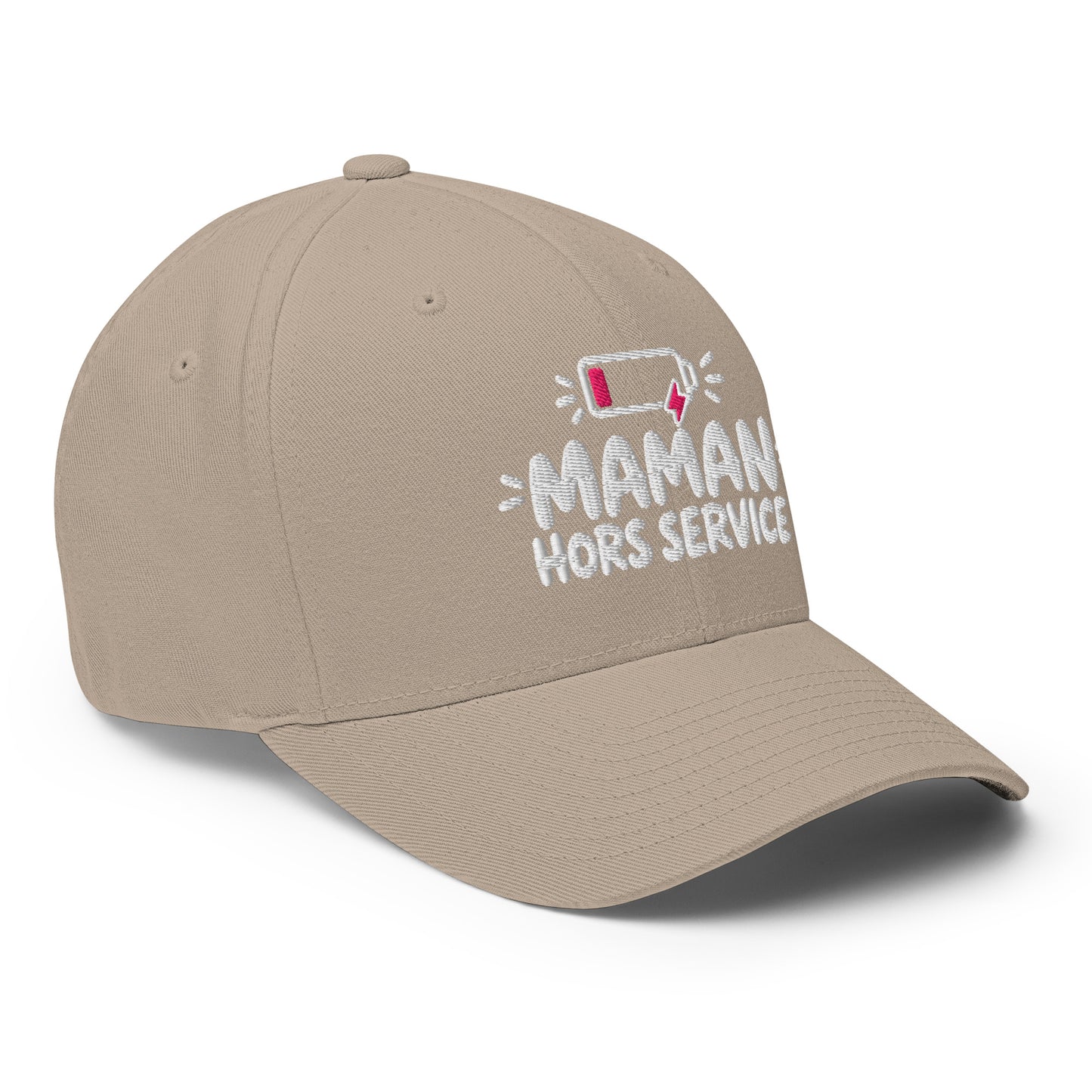 Casquette Casquette, brodée « Maman hors service », en Rouge, vue de trois quarts, image 61