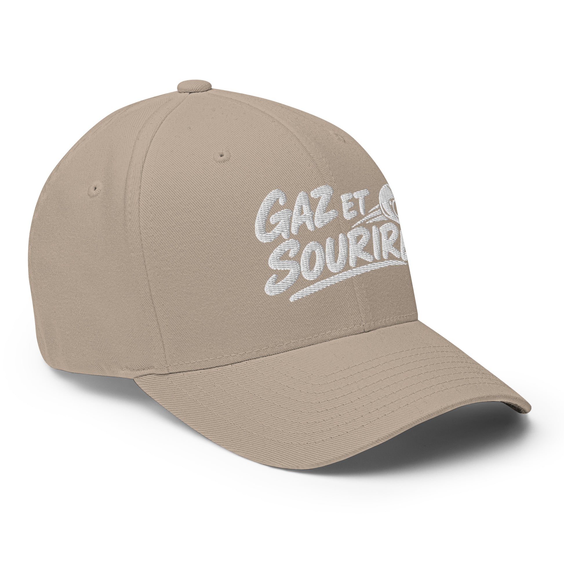 Casquette Casquette, brodée « Gaz et sourire », en Rouge, vue de trois quarts, image 61