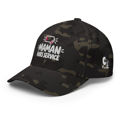 Casquette Casquette, brodée « Maman hors service », en Multicam Black, vue de trois quarts, image 14