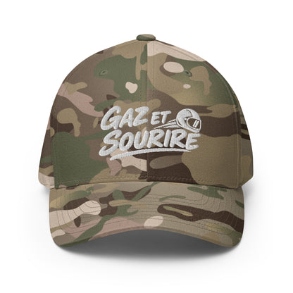 Casquette Casquette, brodée « Gaz et sourire », en Rouge, vue de face, image 5