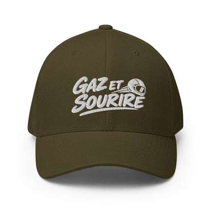 Casquette Casquette, brodée « Gaz et sourire », en Rouge, vue de face, image 9
