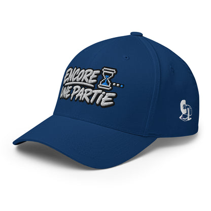 Casquette Casquette, brodée « Encore une partie », en Bleu Roi, vue de trois quarts