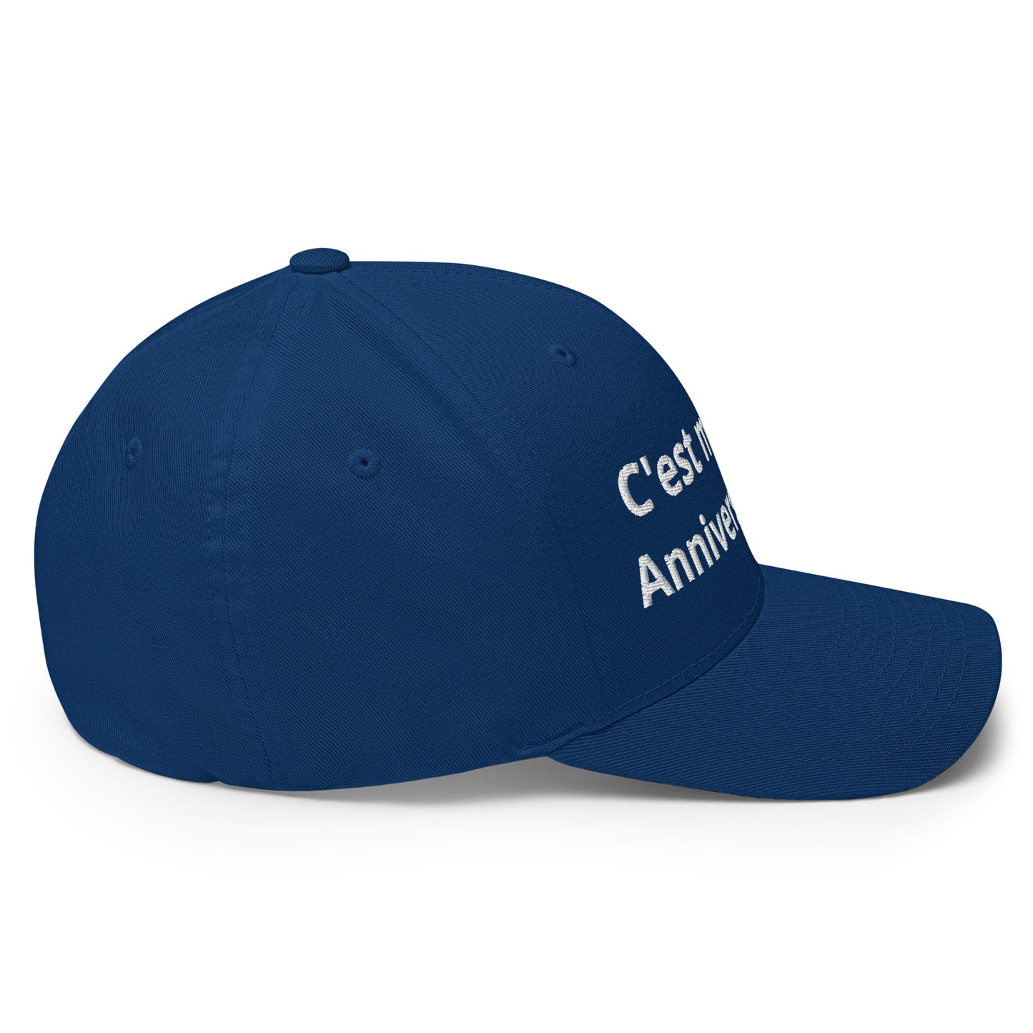 Casquette Baseball, brodée « C'est mon anniversaire », en Bleu Roi, vue arrière, image 26
