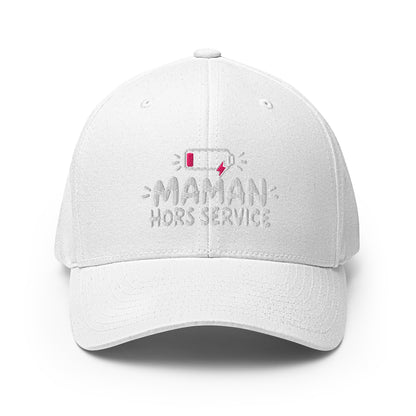 Casquette Casquette, brodée « Maman hors service », en Rouge, vue de face, image 6