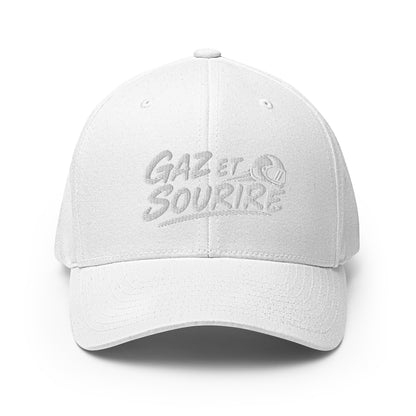 Casquette Casquette, brodée « Gaz et sourire », en Rouge, vue de face, image 10