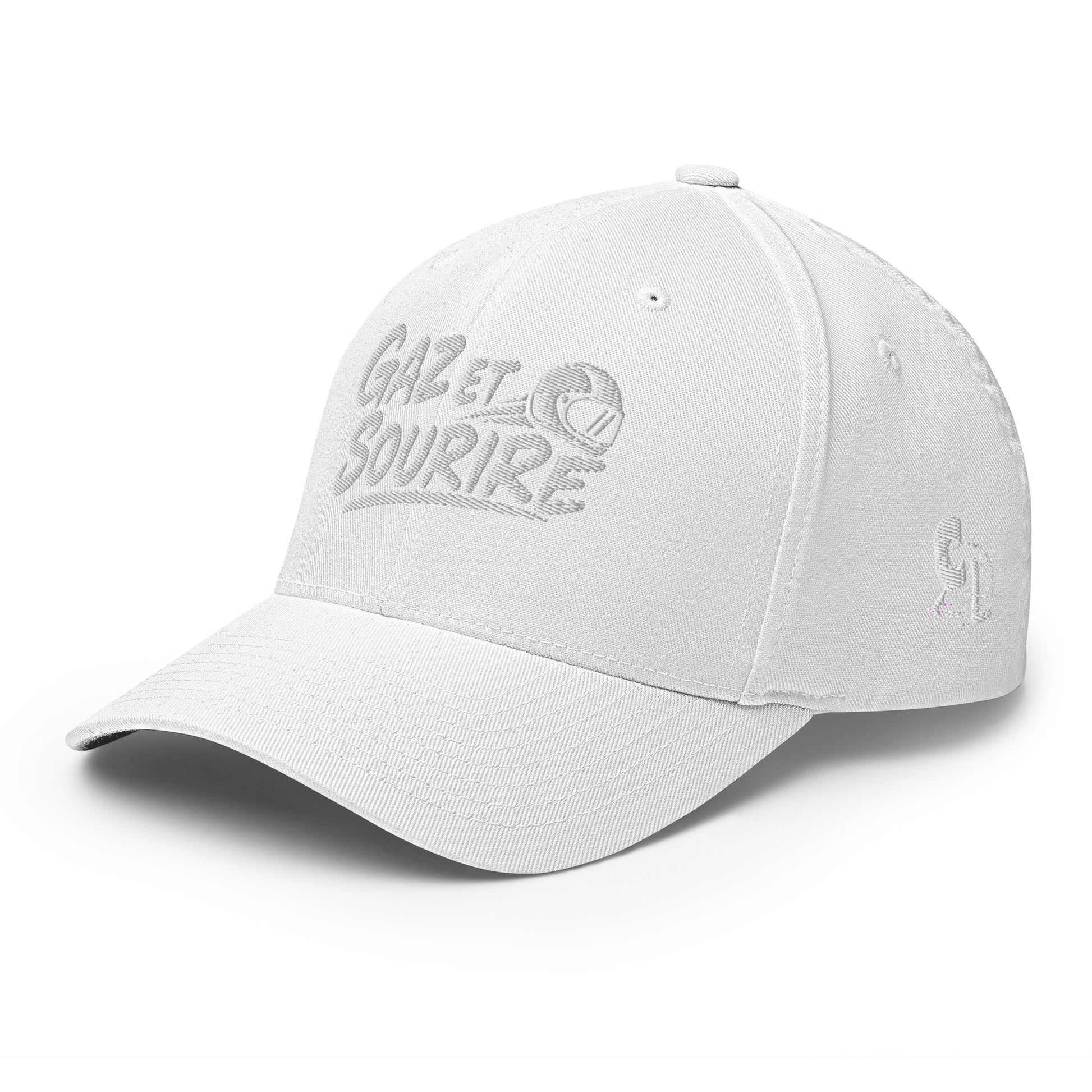 Casquette Casquette, brodée « Gaz et sourire », en Rouge, vue de trois quarts, image 64