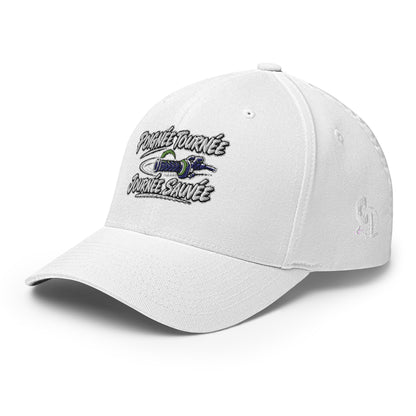 Casquette Casquette, brodée « Poignée tournée, journée sauvée », en Rouge, vue de trois quarts, image 64