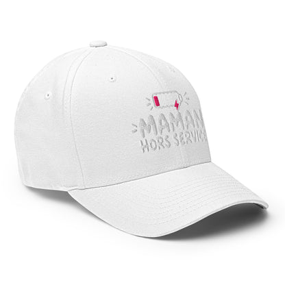 Casquette Casquette, brodée « Maman hors service », en Rouge, vue de trois quarts, image 66