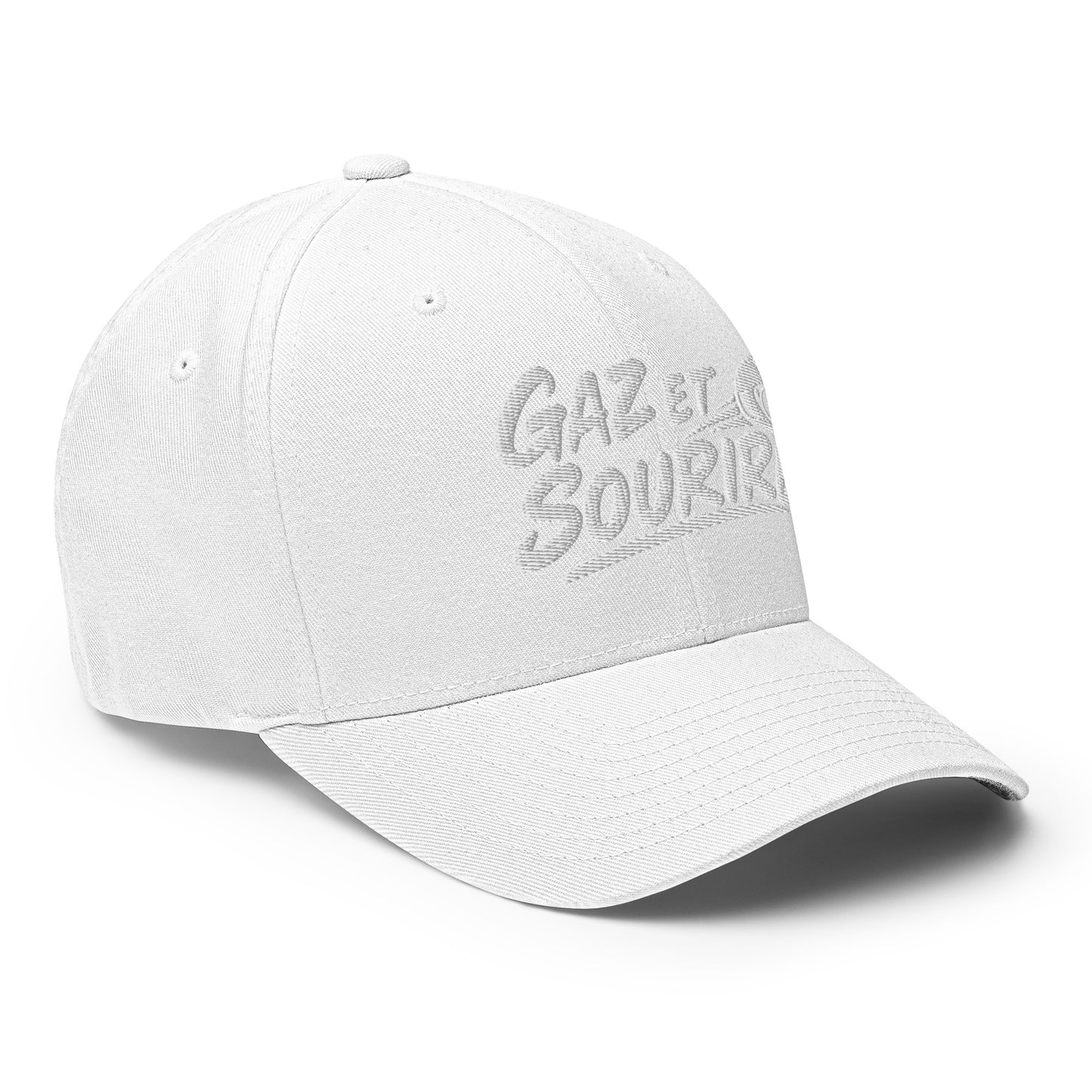 Casquette Casquette, brodée « Gaz et sourire », en Rouge, vue de trois quarts, image 66