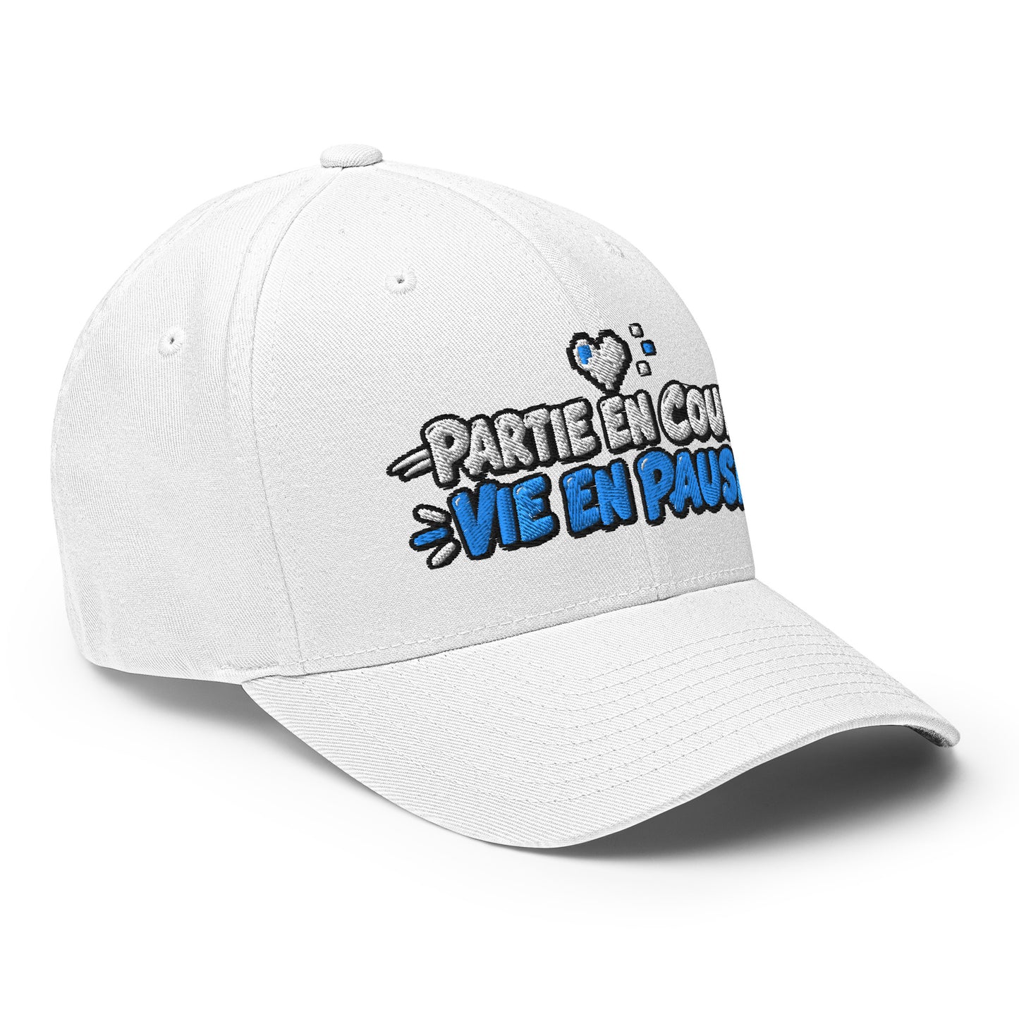 Casquette Casquette, brodée « Partie en cours, vie en pause », en Rouge, vue de trois quarts, image 66