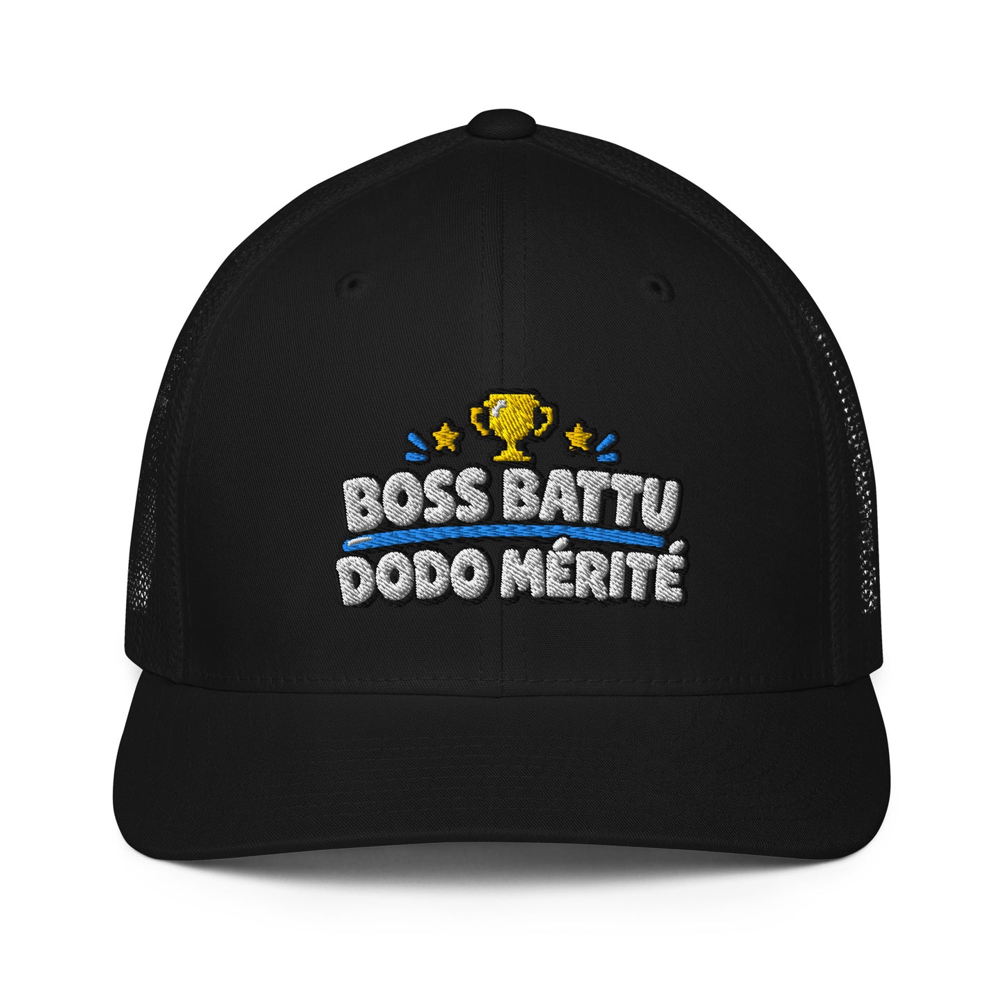 Casquette Casquette, brodée « Boss battu, Dodo mérité », vue de face, image 2