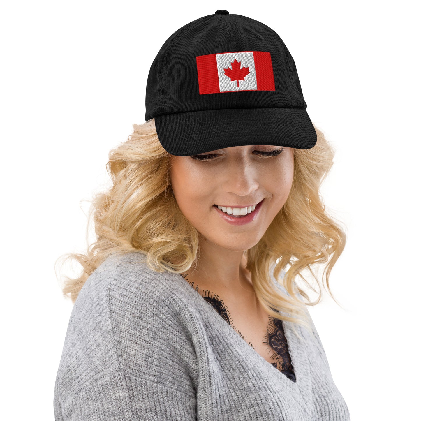 Casquette Casquette, brodée « Drapeau du Canada », en Noir, vue de face, image 9
