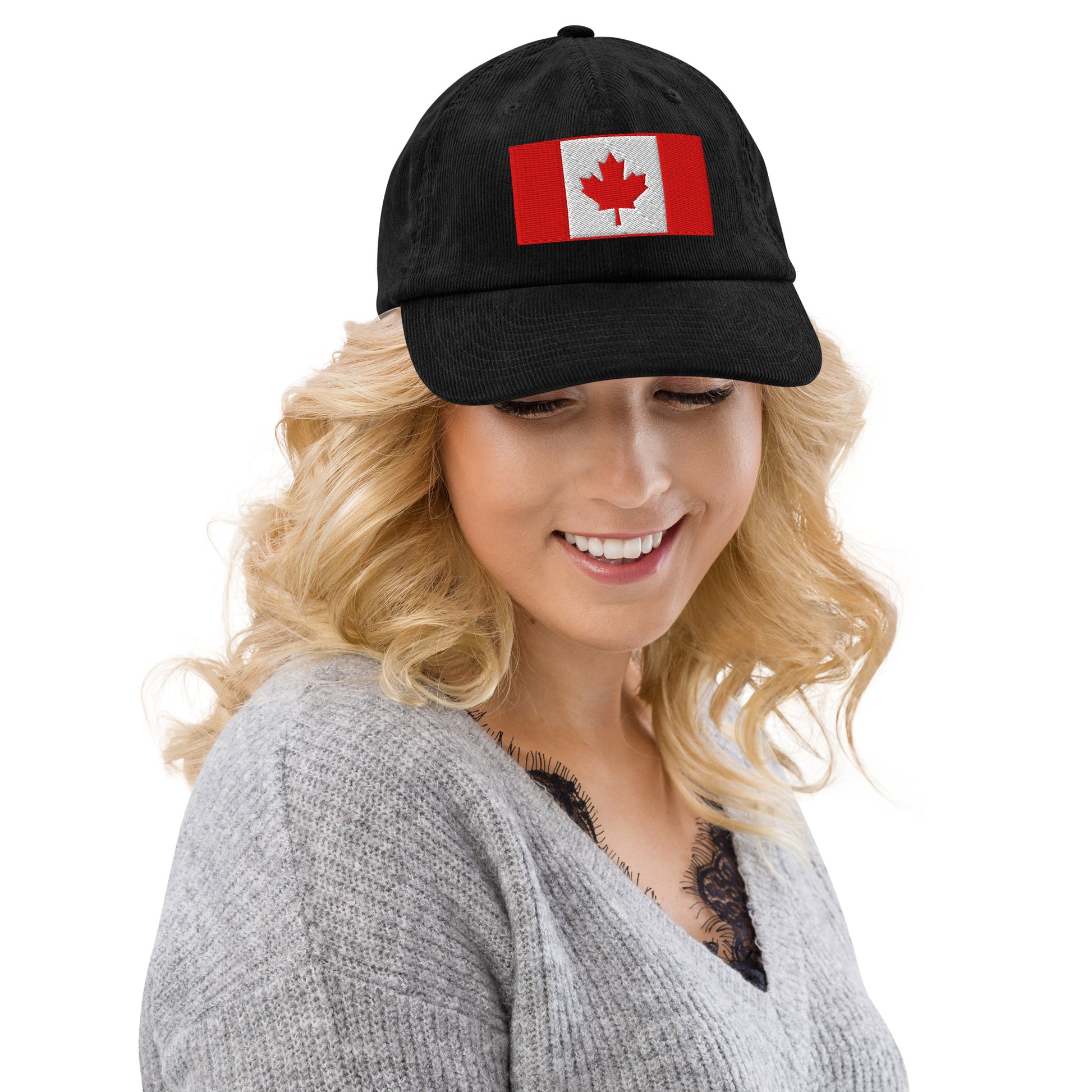 Casquette Casquette, brodée « Drapeau du Canada », en Noir, vue de face, image 9