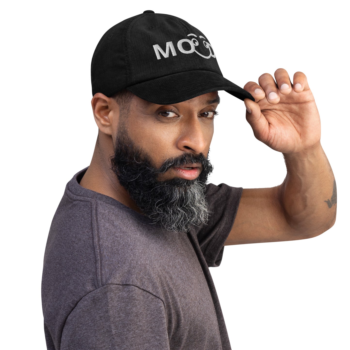 Casquette Casquette, brodée « MOOD », en Noir, vue de trois quarts, image 5