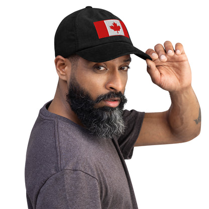 Casquette Casquette, brodée « Drapeau du Canada », en Noir, vue de trois quarts, image 5