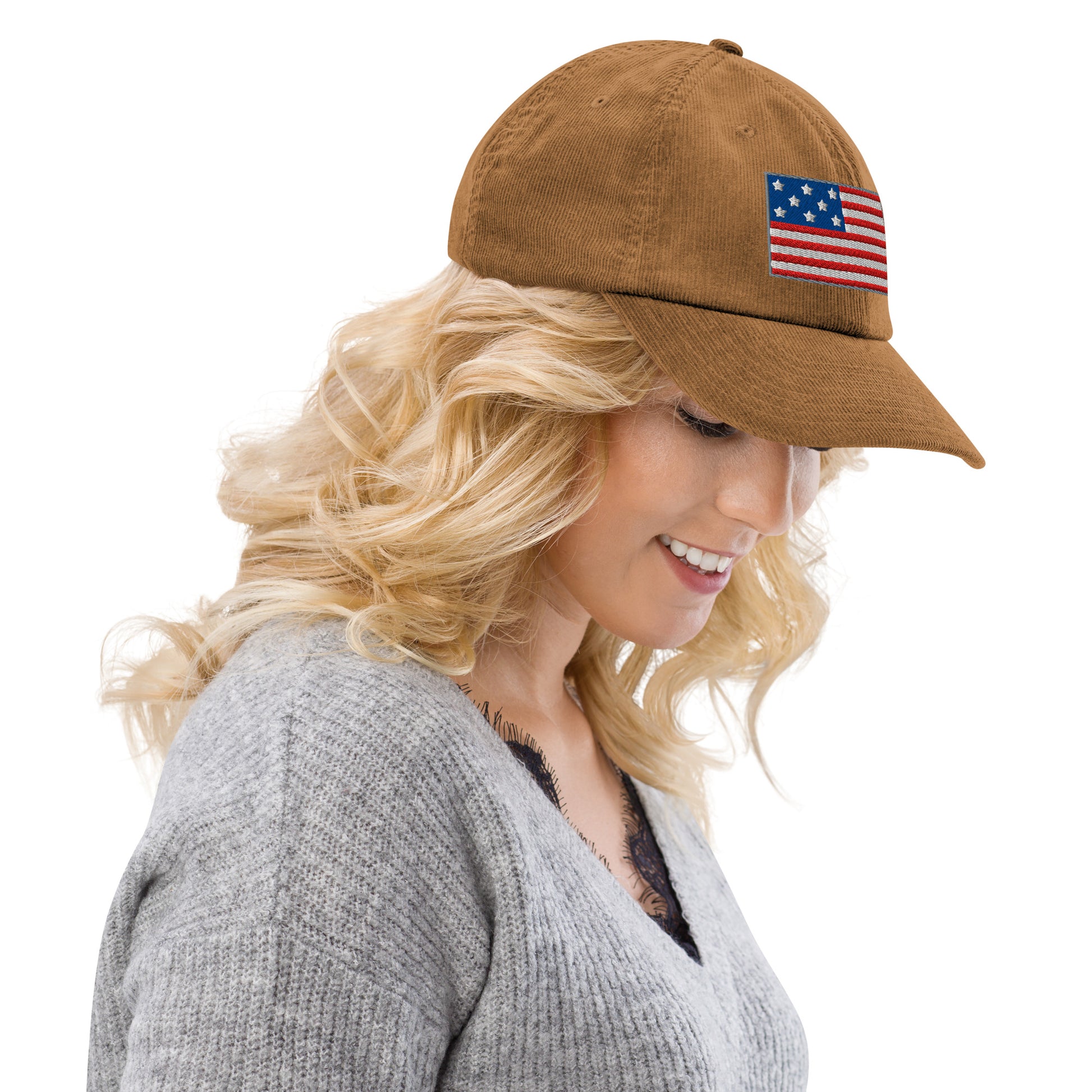 Casquette Casquette, brodée « Drapeau Américain USA », vue de trois quarts, image 37