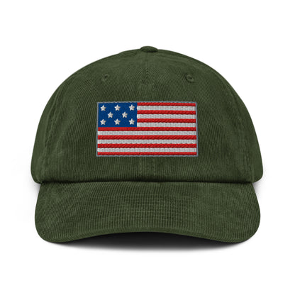 Casquette Casquette, brodée « Drapeau Américain USA », en Dark Olive, vue de face, image 24
