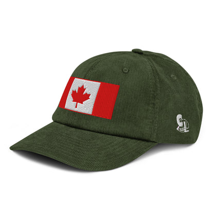 Casquette Casquette, brodée « Drapeau du Canada », en Dark Olive, vue de trois quarts, image 4