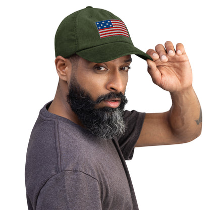 Casquette Casquette, brodée « Drapeau Américain USA », en Dark Olive, vue de trois quarts, image 25