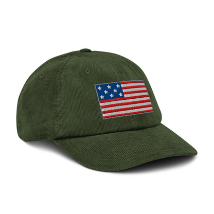 Casquette Casquette, brodée « Drapeau Américain USA », en Dark Olive, vue de trois quarts, image 31
