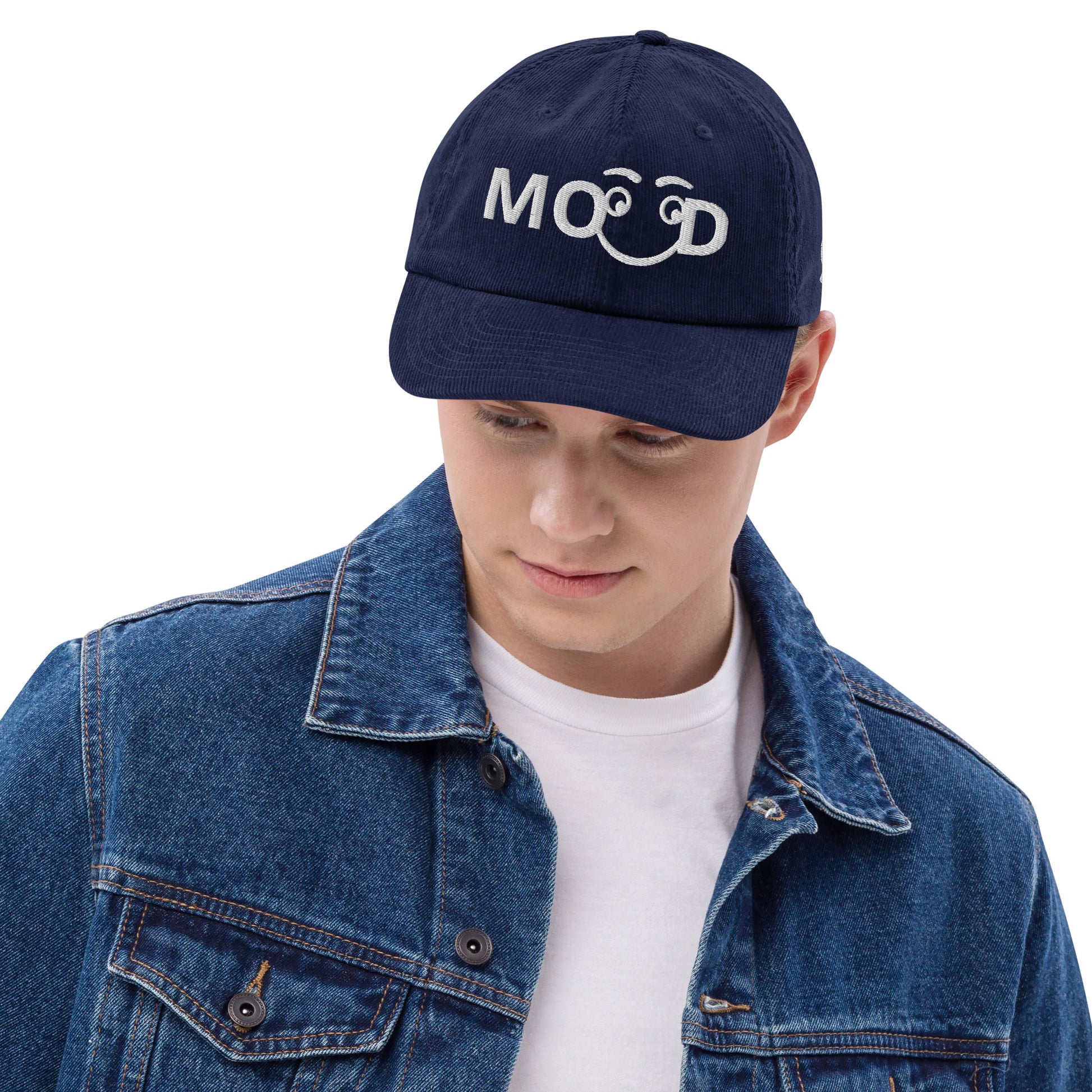 Casquette Casquette, brodée « MOOD », en Oxford Navy, vue de face, image 14