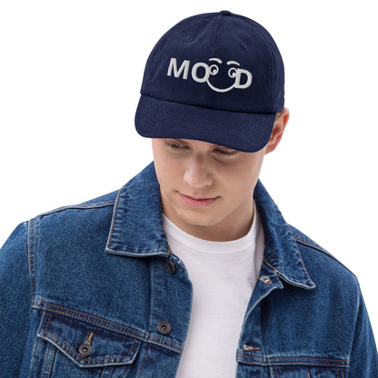 Casquette Casquette, brodée « MOOD », en Oxford Navy, vue de face, image 14