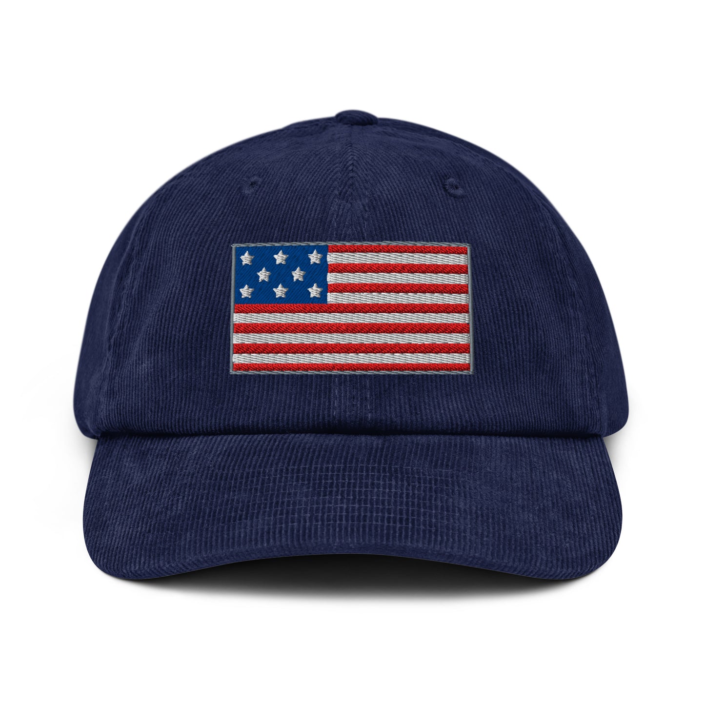 Casquette Casquette, brodée « Drapeau Américain USA », en Oxford Navy, vue de face, image 18