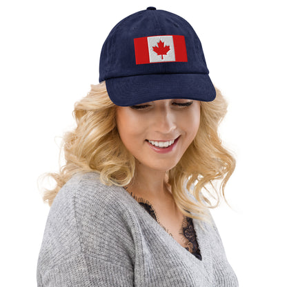 Casquette Casquette, brodée « Drapeau du Canada », en Oxford Navy, vue de face, image 18