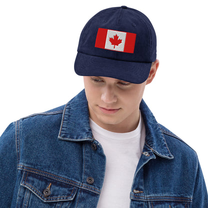 Casquette Casquette, brodée « Drapeau du Canada », en Oxford Navy, vue de face, image 17