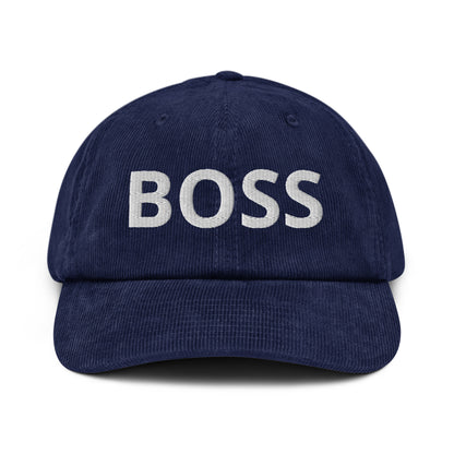 Casquette Casquette, brodée « BOSS », en Oxford Navy, vue de face, image 3