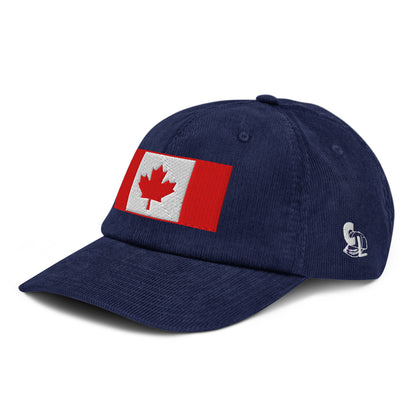 Casquette Casquette, brodée « Drapeau du Canada », en Oxford Navy, vue de trois quarts, image 2
