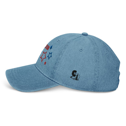 Casquette de baseball en Jean de couleur bleue "Freedom"