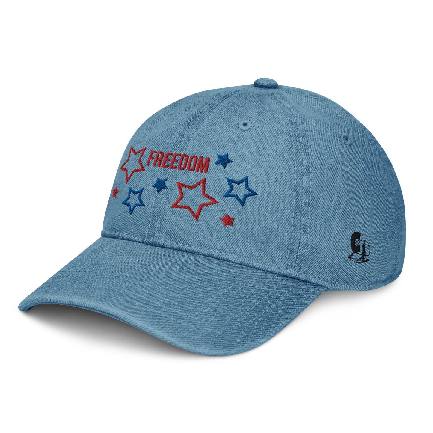 Casquette de baseball en Jean de couleur bleue "Freedom"