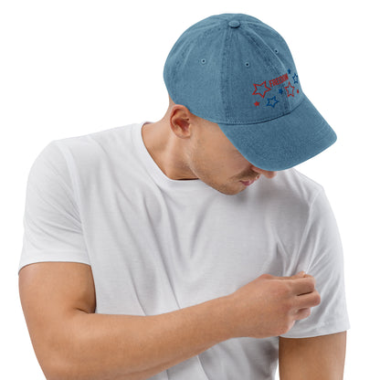 Casquette de baseball en Jean de couleur bleue "Freedom"