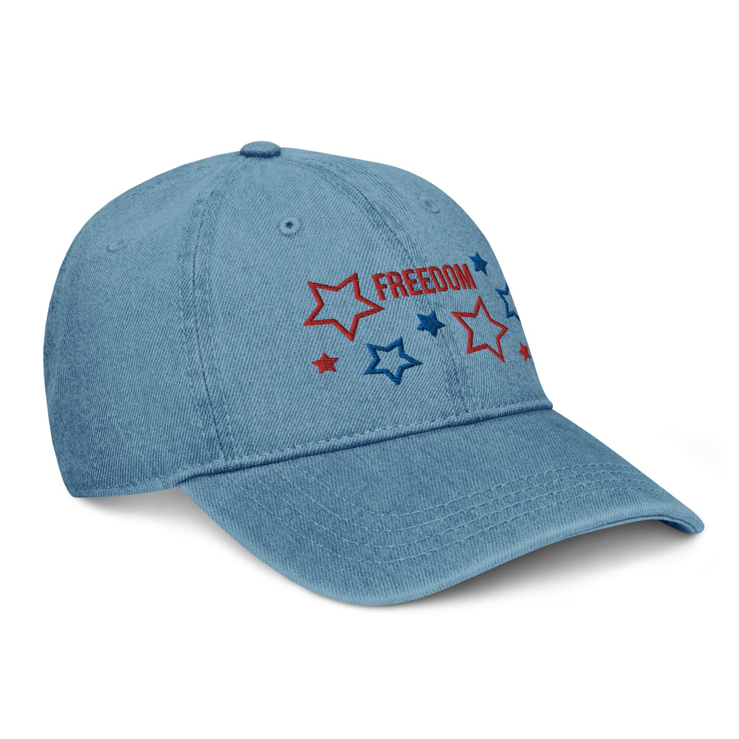 Casquette de baseball en Jean de couleur bleue "Freedom"