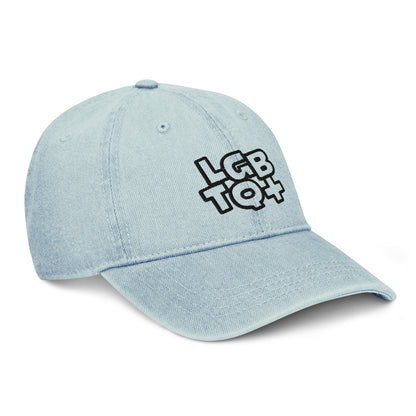 Casquette de baseball en Jean de couleur bleue "LGBTQ+"