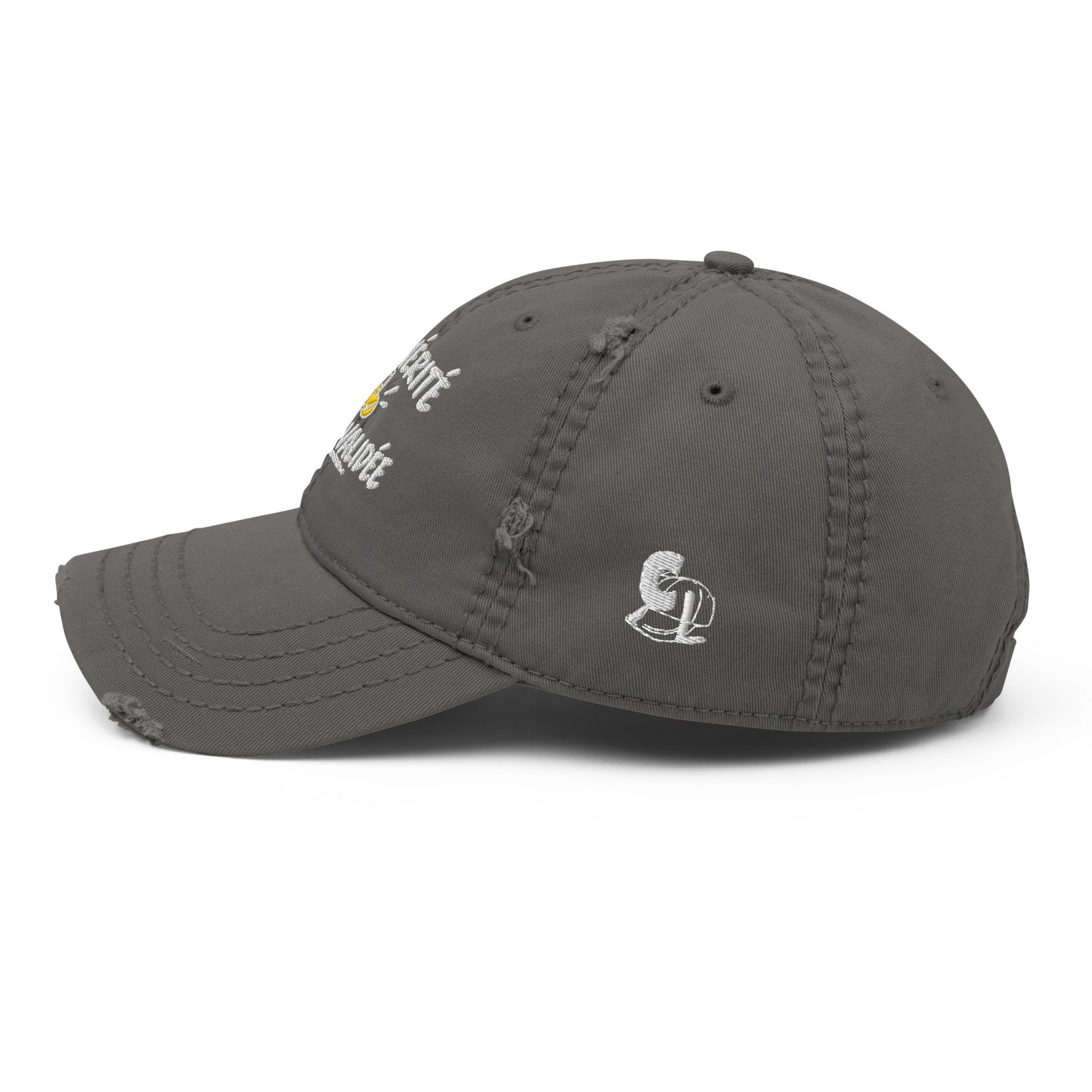 Casquette Baseball, brodée « Apéro validé, journée validée », en Charcoal Grey, vue de côté, image 11